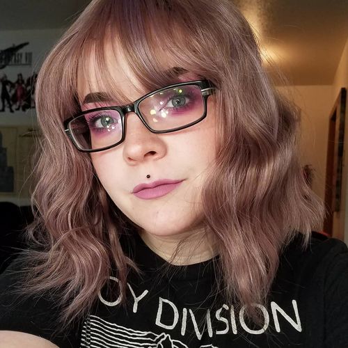 Customer photo review of Raspberry crush | synthetic capless cap wig