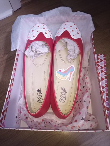 Customer photo review of Heart Sprinkle Flats- Red