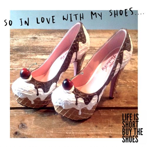 Customer photo review of Bake-a-Shoe Ice Cream Heel 5.5"