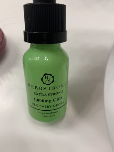 Customer photo review of Extra Strong CBD Recovery Drops