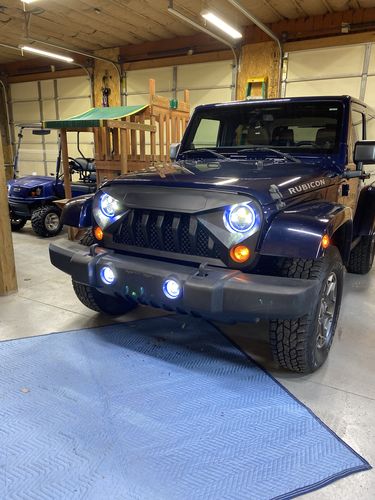 Customer photo review of Gladiator Vader Grille & Halo Headlights & Halo Fog Lights Combo (07-18 Wrangler JK)