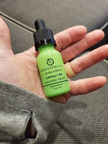 Customer photo review of Extra Strong CBD Recovery Drops