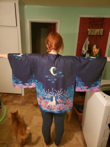 Customer photo review of Moon & Reindeer Haori Kimono Cardigan