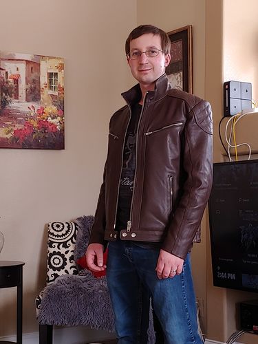 Customer photo review of Desert leather jacket