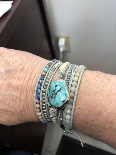 Customer photo review of Healing Turquoise Protection Wrap Bracelet