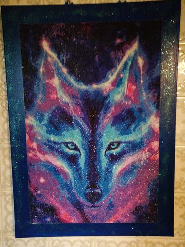 Customer photo review of Diamond Painting - Wolf der Sterne