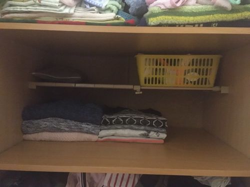 Customer photo review of Adjustable Closet Organizer