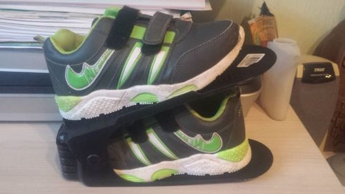 Customer photo review of 10 pc Adjustable Shoe Organizer Footwear