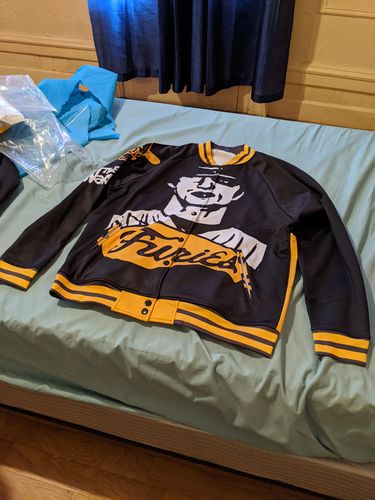 Customer photo review of The Warriors The Baseball Furies Baseball Jacket