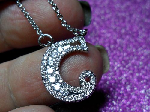 Customer photo review of Women's Initials Zircon Hip Hop Jewelry