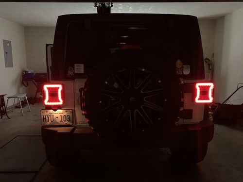 Customer photo review of JK to JL Conversion Tail Lights - Black (07-18 JEEP WRANGLER JK/ JKU)