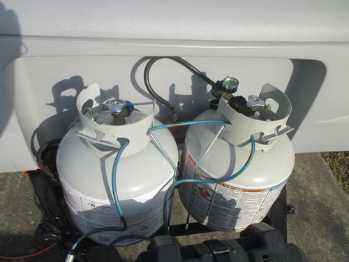 Customer photo review of J Bolt 20 Lb Tank Hold Down