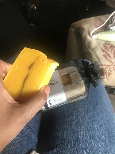 Customer photo review of Cedarwood and Turmeric Clarity Soap