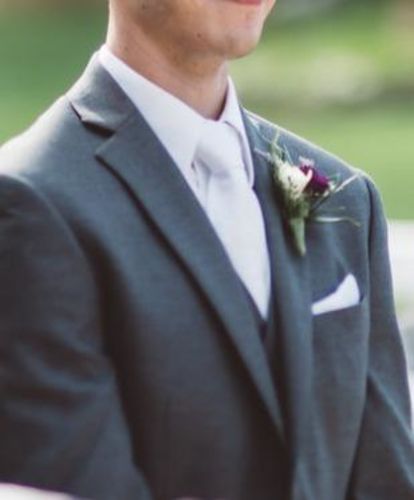 Customer photo review of White Satin Tie
