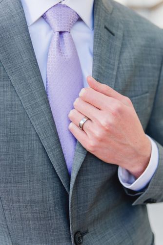Customer photo review of Mauve Checkered Tie