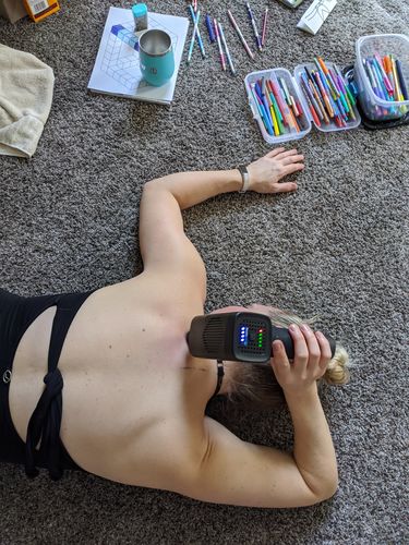 Customer photo review of Achedaway Percussion and Vibration Massager (Black)