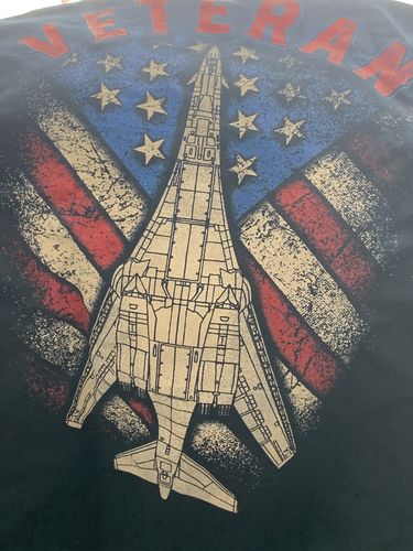 Customer photo review of Awesome B-1B Veteran Flag Hoodie