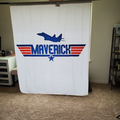 Customer photo review of Custom Fabric Backdrop for Birthday&Baby Shower&Wedding&Any Other Party