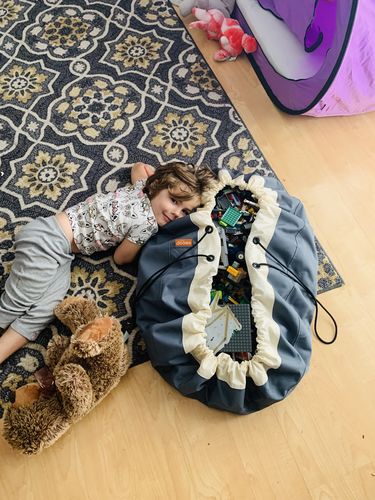 Customer photo review of Super Toy Storage Bag - Seattle Gray