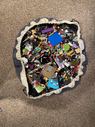 Customer photo review of Super Toy Storage Bag - Seattle Gray
