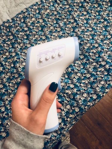 Customer photo review of In Stock Touch Free Forehead infrared Thermometer - For Adults and Kids