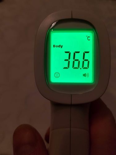 Customer photo review of No Contact Infrared Forehead Thermometer - For Adults or Kids