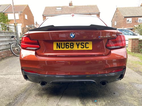 Customer photo review of MHC BMW M235i/M240i Performance Style Rear Diffuser In Gloss Carbon Fibre (F22/F23)