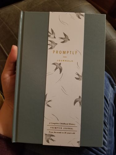 Customer photo review of Childhood History - Dusty Blue Leatherette