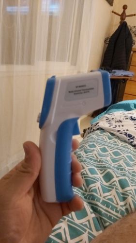 Customer photo review of No Contact Infrared Forehead Thermometer - For Adults or Kids
