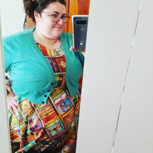 Customer photo review of Fairytale Book Midi Dress by Retrolicious