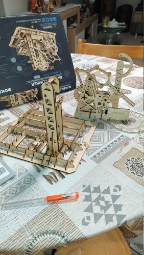 Customer photo review of Robotime 3D Wooden Marble Run Kit
