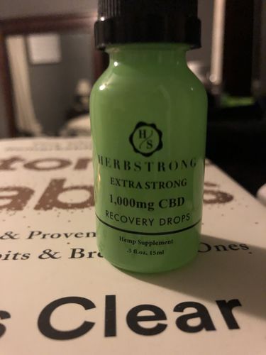 Customer photo review of Extra Strong CBD Recovery Drops