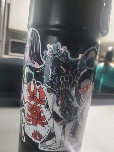 Customer photo review of Death Metal Uterus, Holographic Sticker