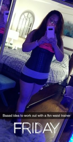 Customer photo review of Latex Waist Training Vest 1027