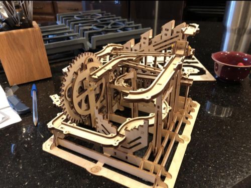 Customer photo review of Robotime 3D Wooden Marble Run Kit