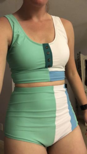 Customer photo review of Beach Babe Top | Mint | Final Sale