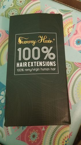 Customer photo review of Sunny Hair Tape in Extensions Darkest Brown Straight Human Hair Extensions #2