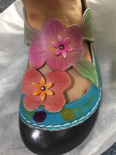 Customer photo review of Bohee Women Adjustable Handmade Summer Slippers