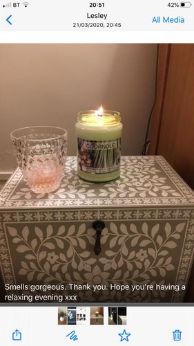 Customer photo review of Lemongrass & Ginger Large Soy Scented Candle