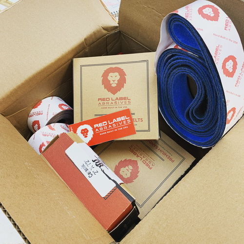 Customer photo review of 2 x 72 Inch EdgeCore Premium Ceramic Grinding Belts