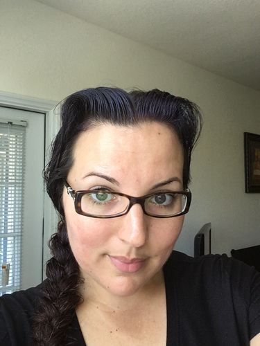 Customer photo review of Purple Hair Color Wax