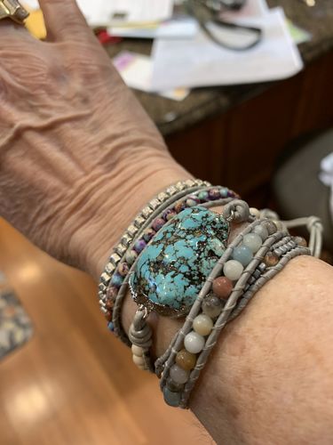 Customer photo review of Healing Turquoise Protection Wrap Bracelet