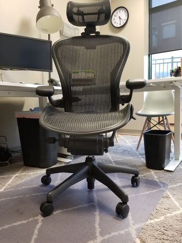 Customer photo review of Classic Aeron Chair | Black | Size B (Renewed)