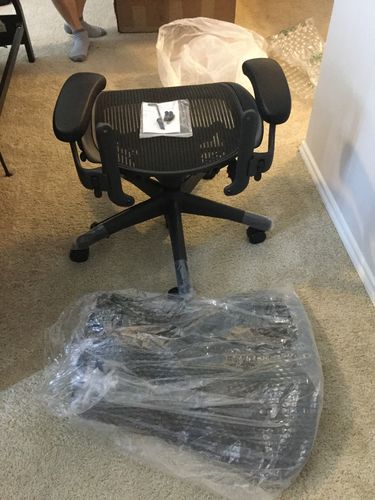 Customer photo review of Classic Aeron Chair | Black | Size B (Renewed)