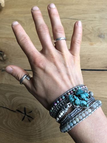 Customer photo review of Healing Turquoise Protection Wrap Bracelet