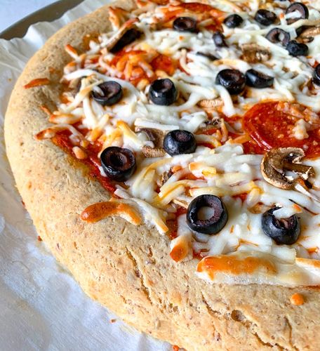 Customer photo review of Pizza Crust Dry Baking Mix - Makes 2 Crusts!
