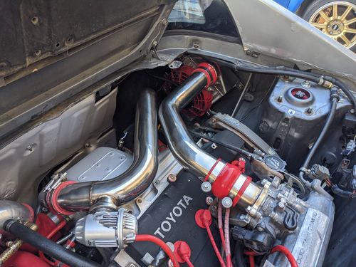 Customer photo review of Stainless Steel Intercooler Pipes - For Side Mount Intercooler SW20 3SGTE MR2