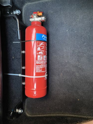 Customer photo review of MR2Heaven Passenger Seat Fire Extinguisher Mount