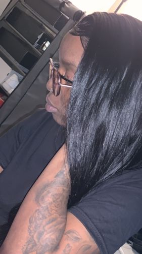 Customer photo review of Brooklyn Hair Full Lace Wig / Brazilian Straight Style
