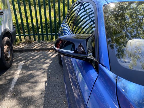 Customer photo review of MHC Black BMW M Style Wing Mirror Replacement Covers In Gloss Black